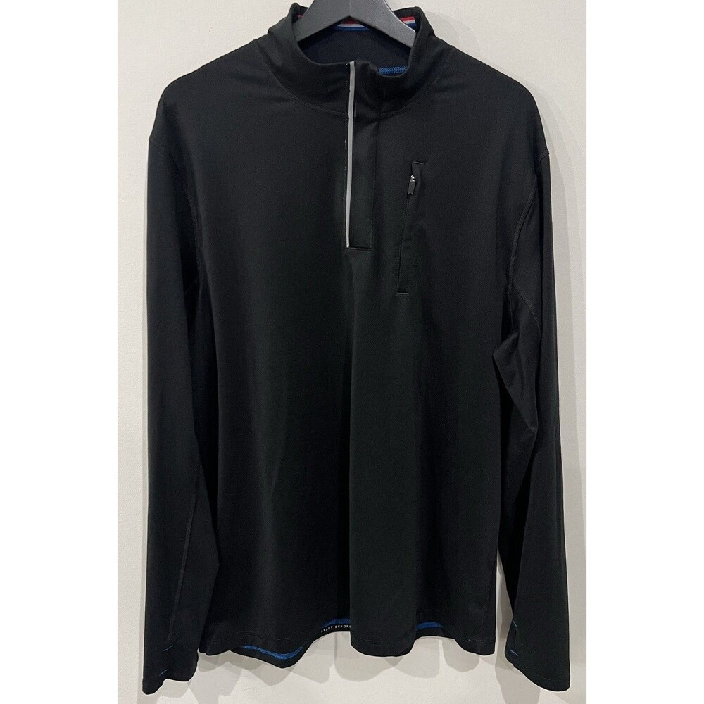 Fourlaps RE-UP Men’s XL Black 1/4 Zip Long Sleeve Mock Neck Pullover Top